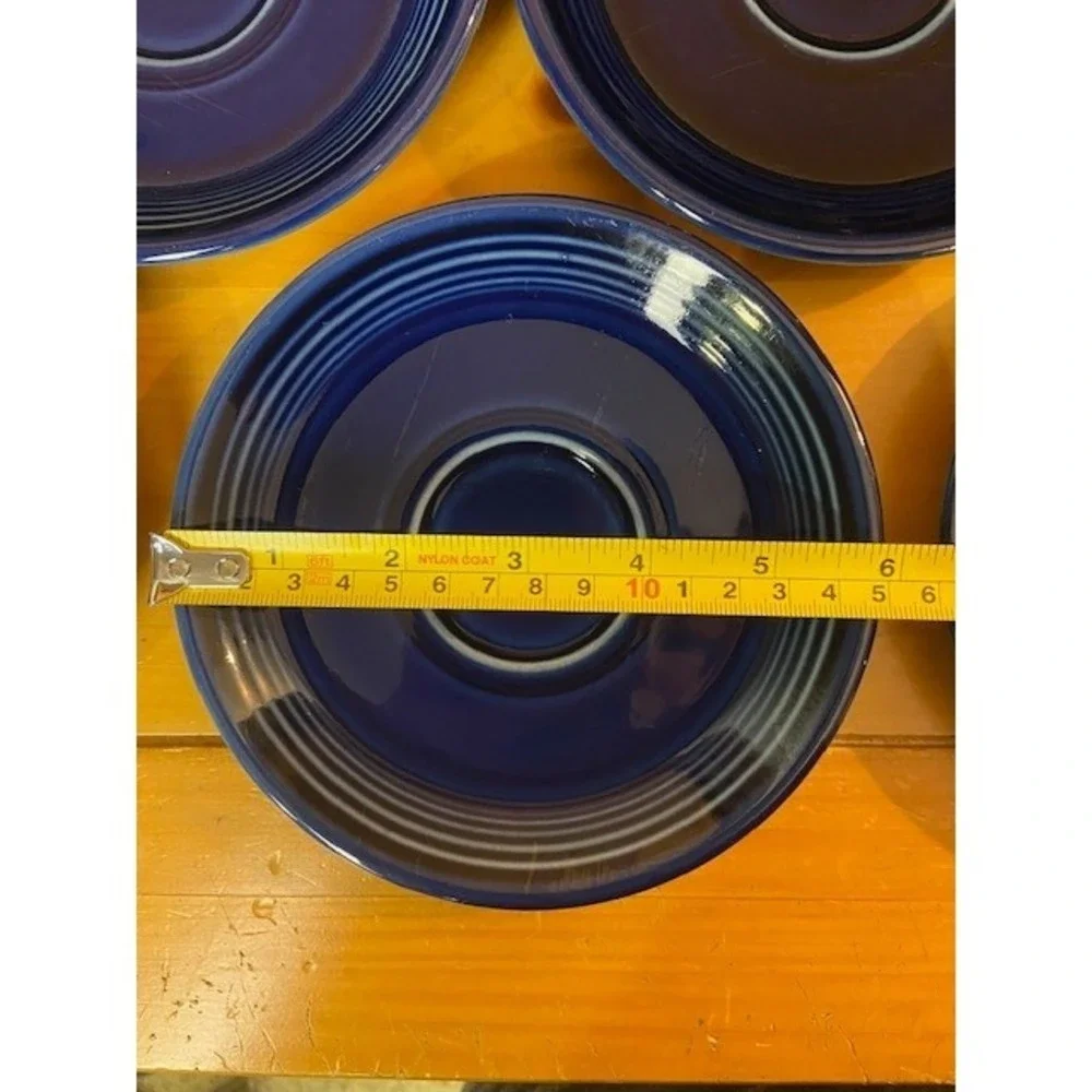 Fiesta Cobalt Blue Saucers Homer Laughlin China Co Set of 5 7/8
